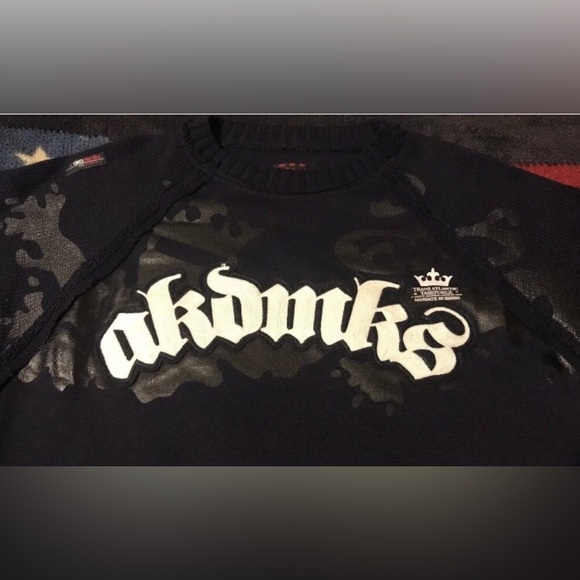 NWOT Vintage AKADEMIKS TRANSATLANTIC TACTICAL MILITARY Sweatshirt Sweater L Max - Picture 3 of 12